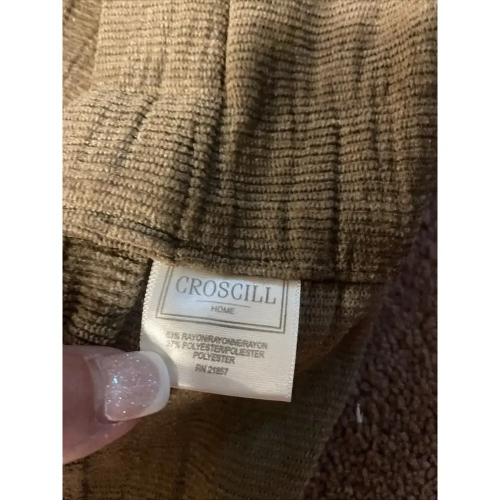 Croscill Curtain Set Of 4 Panels 84” Long 41” Wide Brown Polyester & Rayon